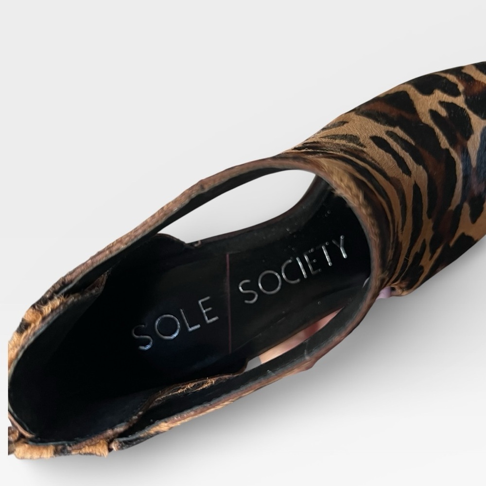 Sole Society Animal Print Sandals - Picture 2 of 11